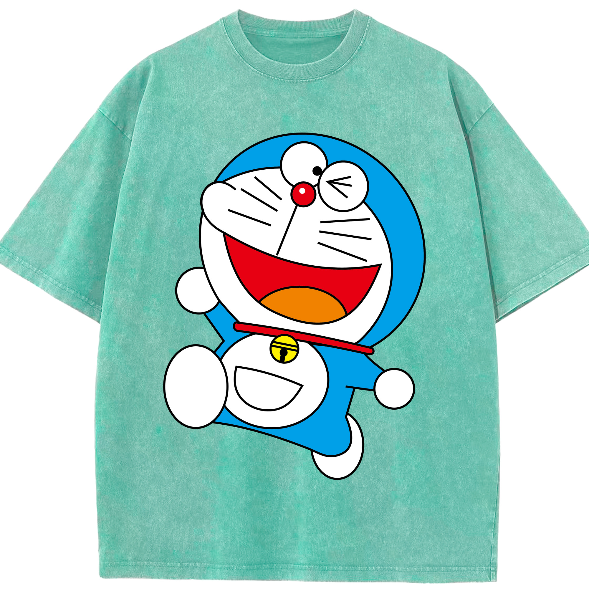 （画像用） ドラえもん Doraemon 綿100% ヴィンテージ風 半袖Tシャツ（フロントプリント）